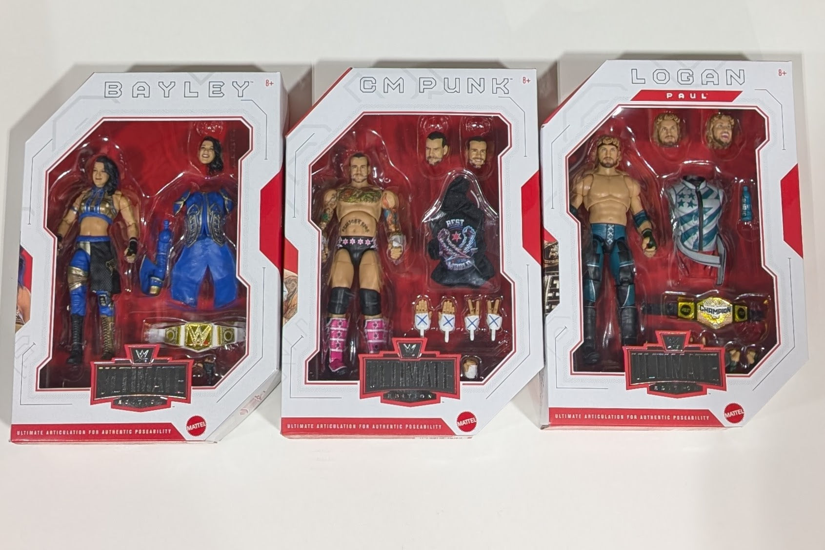 Ultimate Edition 27 - Set of 3 (Bayley, CM Punk & Logan Paul) – J+
