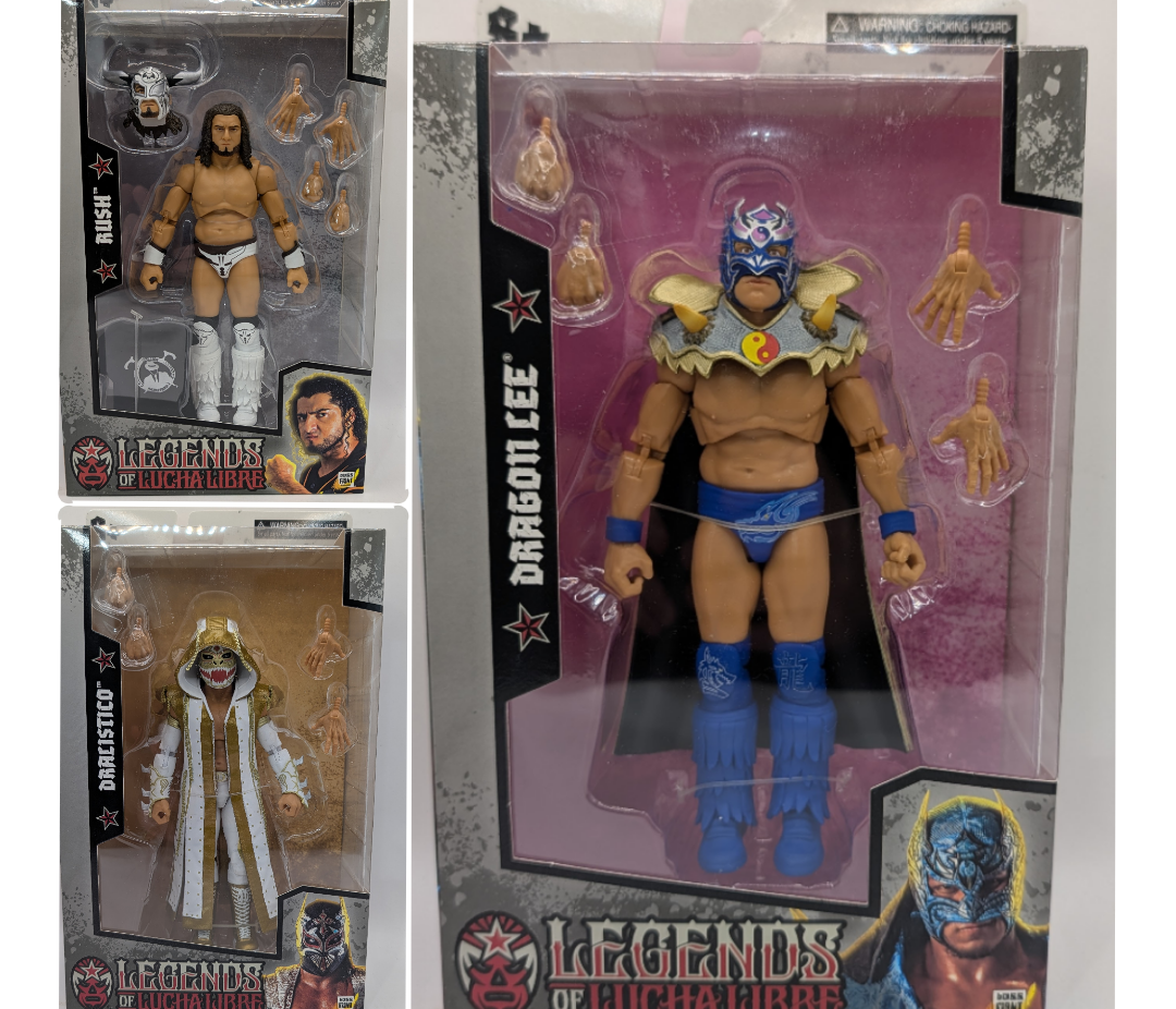 Boss Fight Legends of Lucha Libre Premium 4 - Set of 3 (Dragon Lee, Dralistico, & Rush)