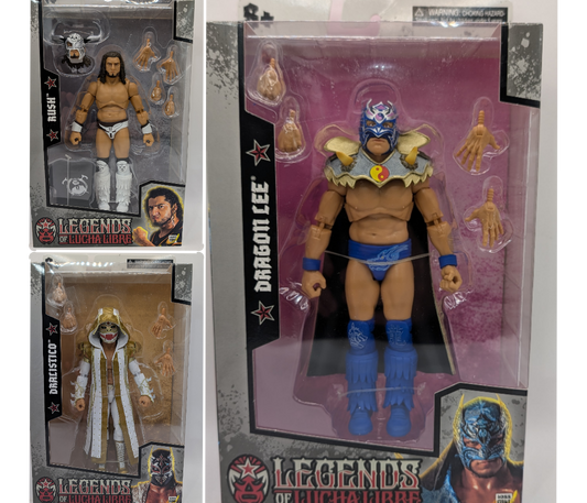 ***BACK-ORDER*** Boss Fight Legends of Lucha Libre Premium 4 - Set of 3 (Dragon Lee, Dralistico, & Rush)