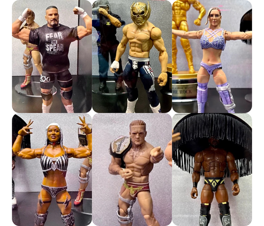 ***PRE-ORDER*** Elite 130 - Set of 6 (Bron Breakker, Charlotte Flair, Cody Rhodes, Ilja Dragunov, Jade Cargill, & Xavier Woods)