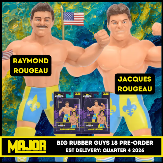 ***PRE-ORDER*** Major Big Rubber Guys 18 The Rougeau Brothers (Jacques & Raymond)