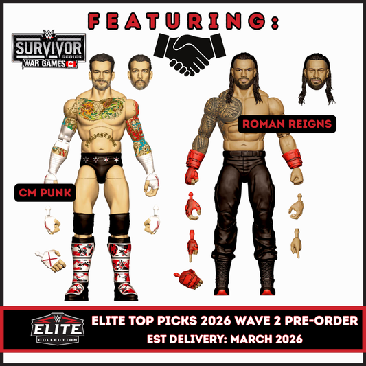 ***PRE-ORDER*** Elite Top Picks 2026 Wave 2 - Set of 2 (CM Punk & Roman Reigns)