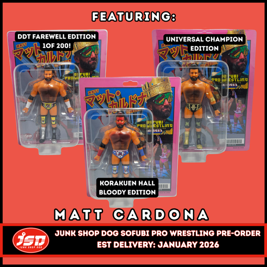 ***PRE-ORDER*** Junk Shop Dog Sofubi Pro Wrestling Series 3 Matt Cardona