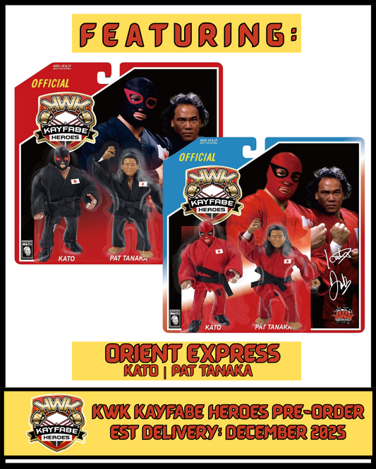 ***PRE-ORDER*** KWK 2025 Kayfabe Heroes 2-Pack Orient Express (Kato & Pat Tanaka)