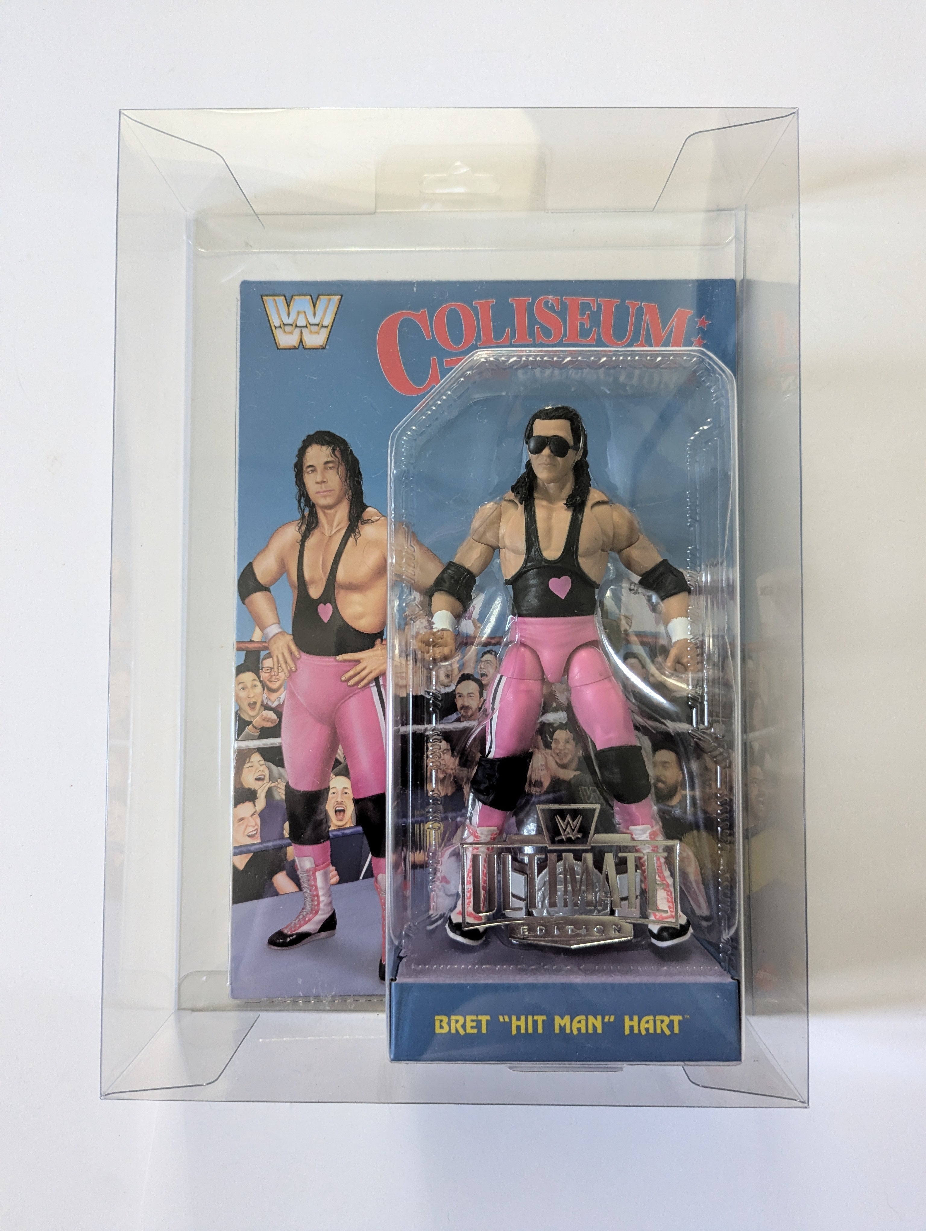 Bret Hart Ultimate Edition WWE WWF Action Figure shops & Defender Case