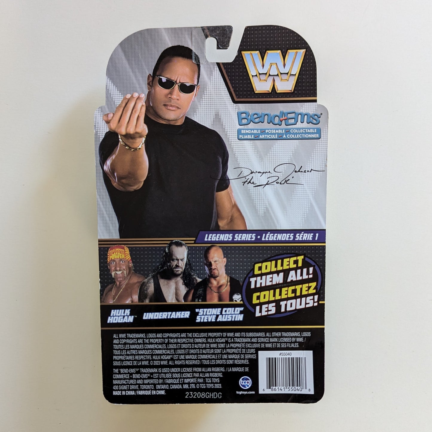 WWE & TCG Toys Bend 'Ems 1 The Rock