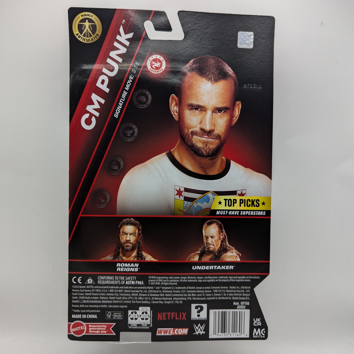 Main Event Top Picks 2025 Wave 3 - Set of 3 (CM Punk, Roman Reigns & The Undertaker)