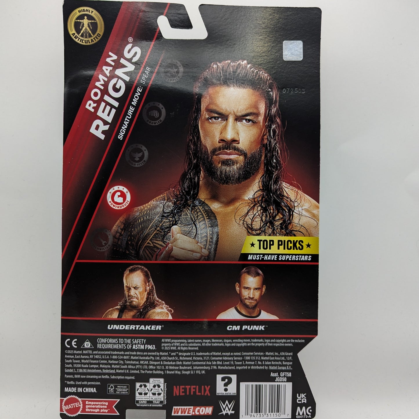 Main Event Top Picks 2025 Wave 3 - Set of 3 (CM Punk, Roman Reigns & The Undertaker)