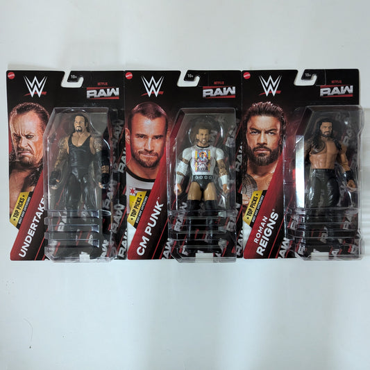 Main Event Top Picks 2025 Wave 3 - Set of 3 (CM Punk, Roman Reigns & The Undertaker)