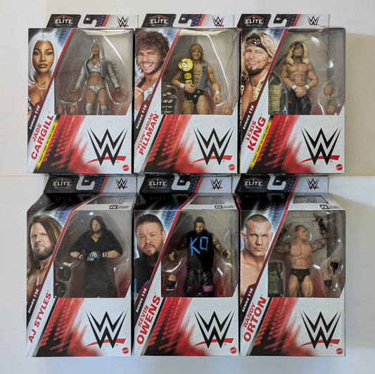 Elite 116 - Set of 6 (AJ Styles, Brian Pillman, Jade Cargill, Kevin Owens, Lexis King, & Randy Orton)