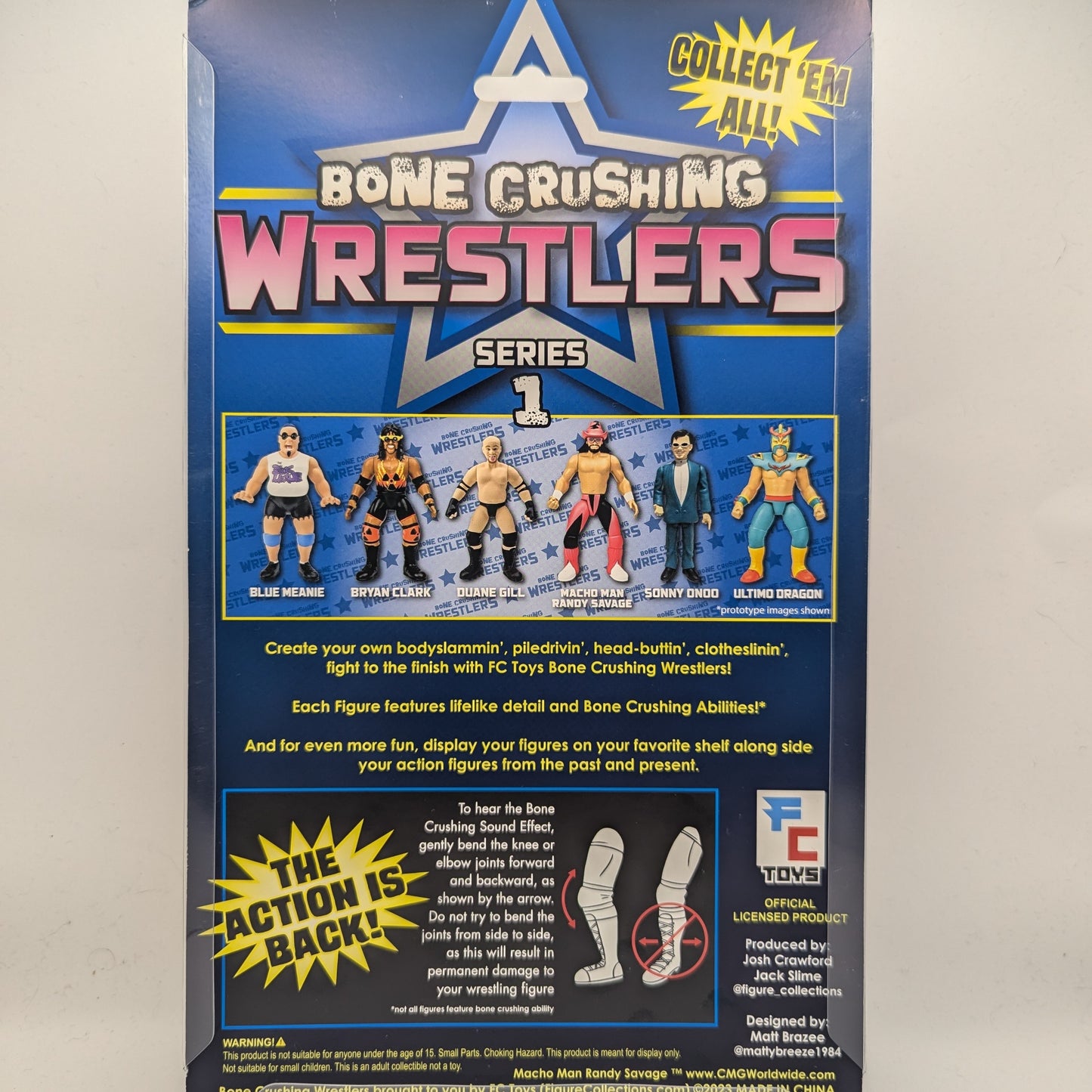 Figure Collections (FC) Bone Crushing Wrestlers (BCW) 1 Blue Meanie