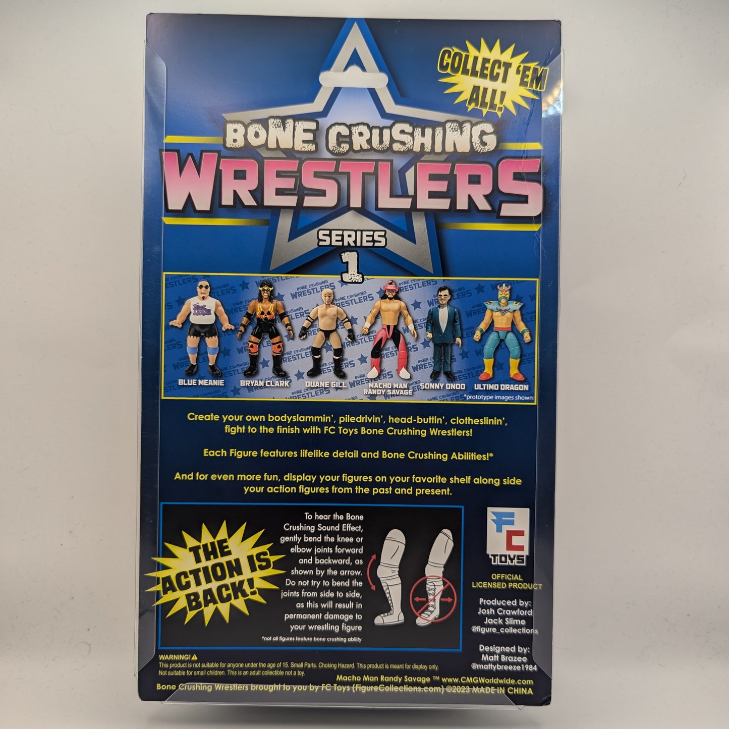 Figure Collections (FC) Bone Crushing Wrestlers (BCW) 1 Blue Meanie