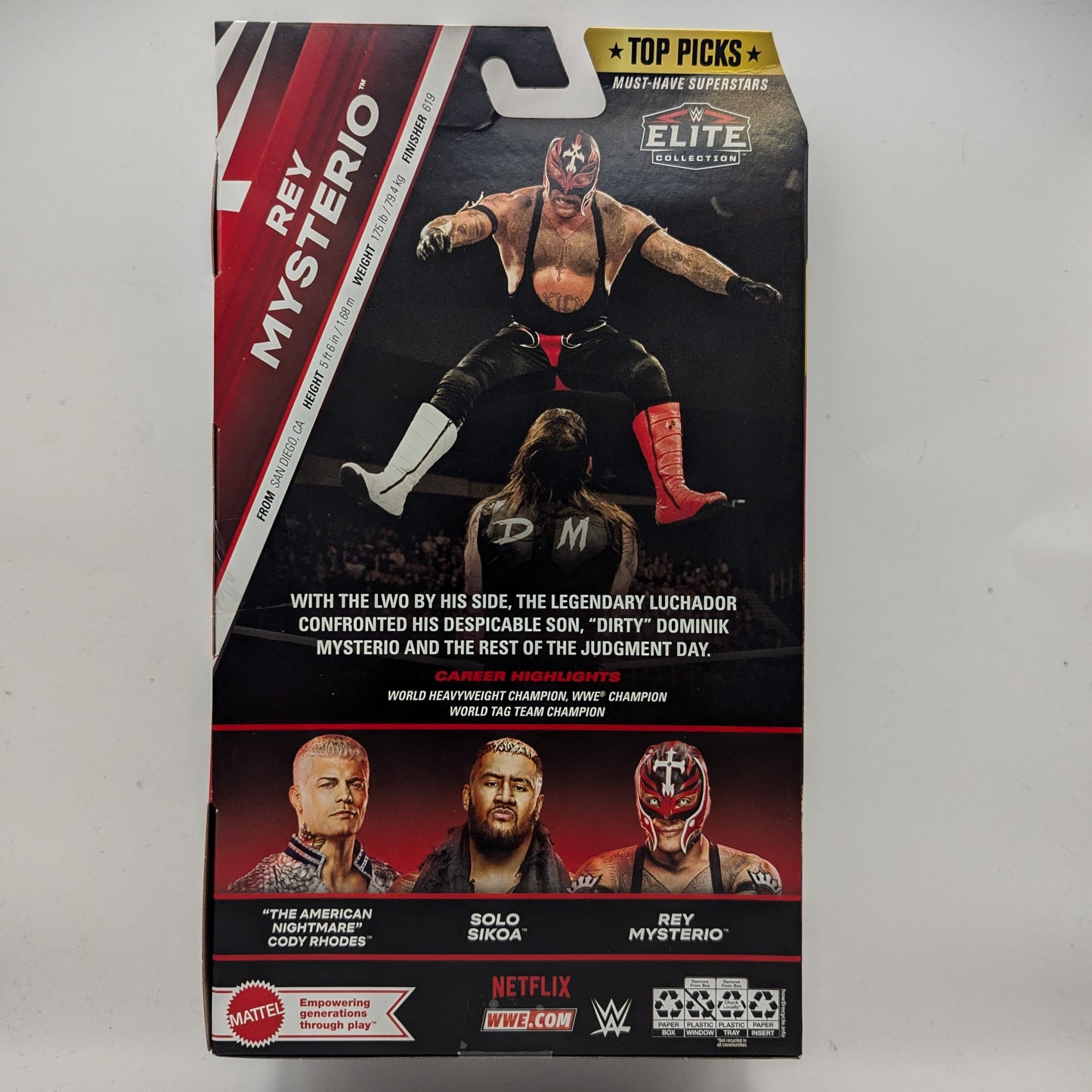 Elite Top Picks 2025 Wave 4 - Set of 3 (Cody Rhodes, Rey Mysterio & Solo Sikoa)