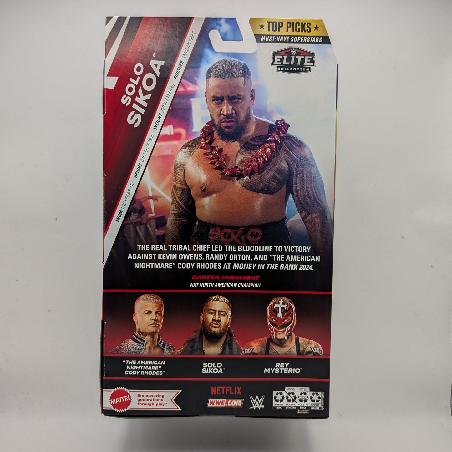 Elite Top Picks 2025 Wave 4 - Set of 3 (Cody Rhodes, Rey Mysterio & Solo Sikoa)