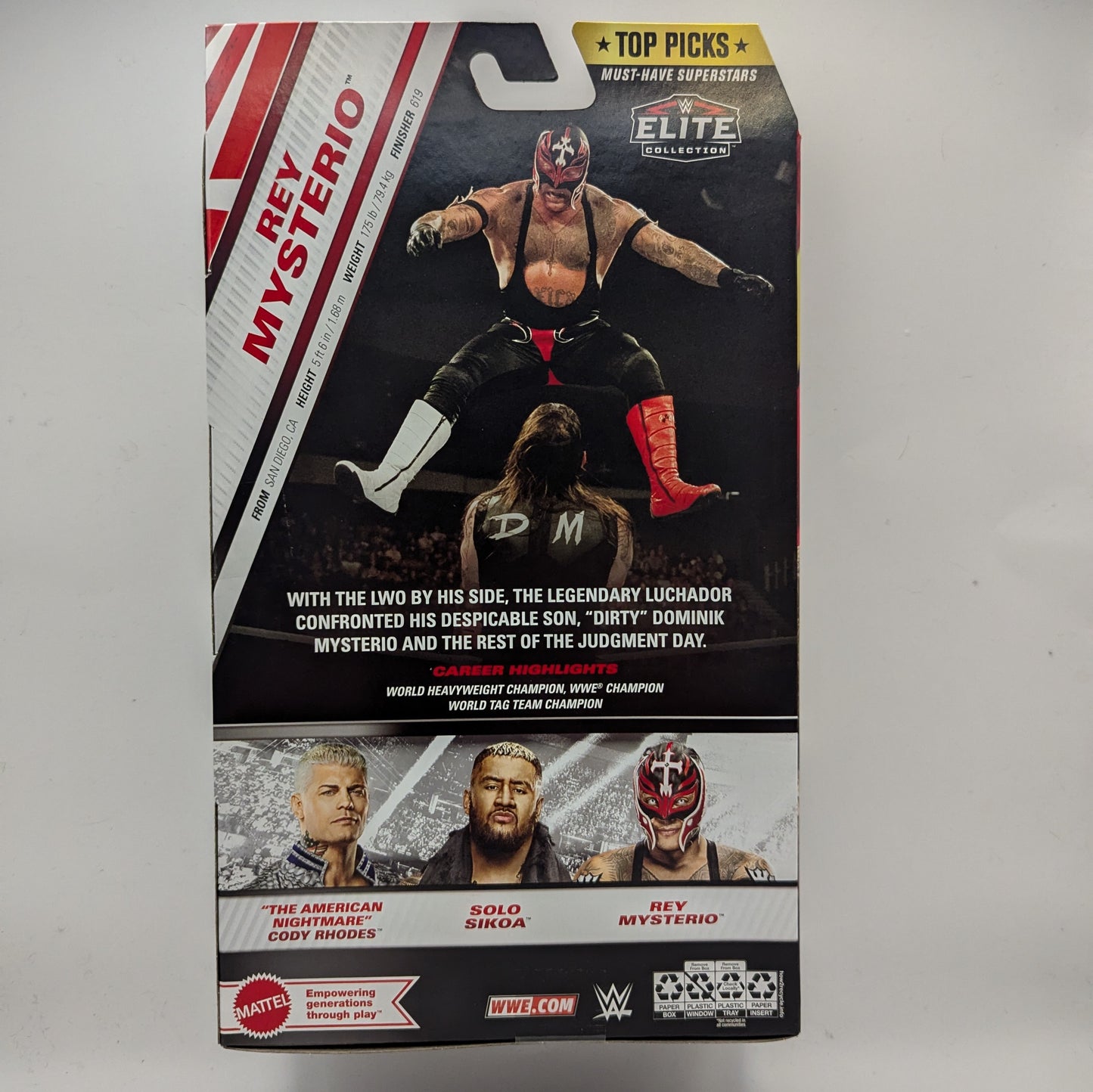 Elite Top Picks 2025 Wave 4 - Set of 3 (Cody Rhodes, Rey Mysterio & Solo Sikoa)