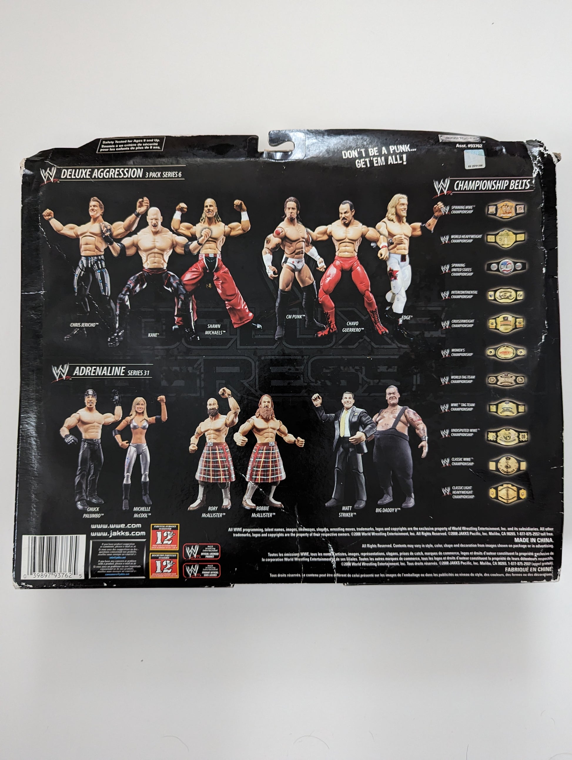 Deluxe Aggression Multi-Pack 6 Chris Jericho, Kane & Shawn Michaels – J + J  Figures