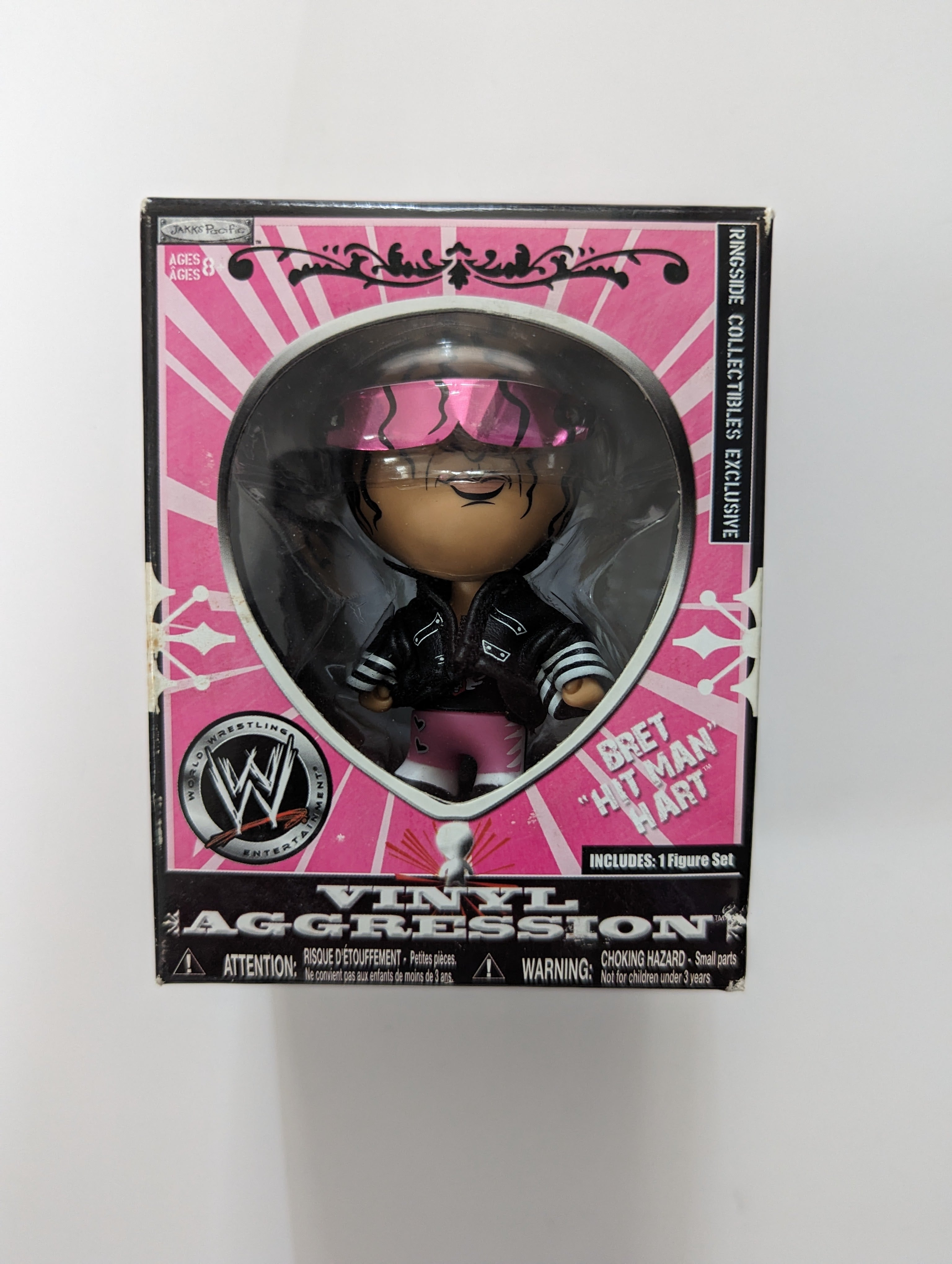 Jakks Vinyl Aggression Ringside Exclusive Bret Hart J + J Figures