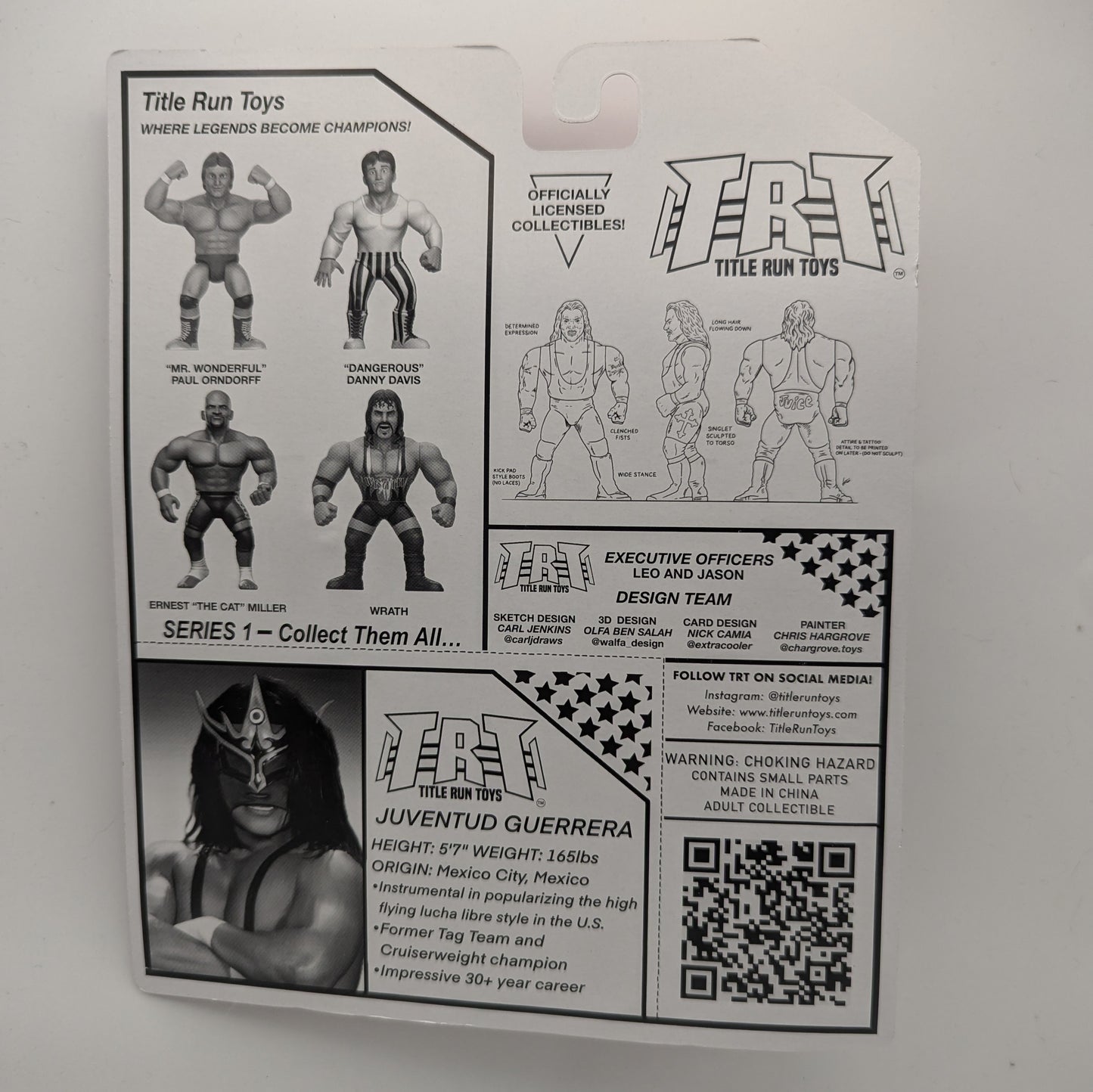 Title Run Toys Series 1 - Set of 5 (Danny Davis, Ernest Miller, Juventud Guerrera, Paul Orndorff & Wrath)