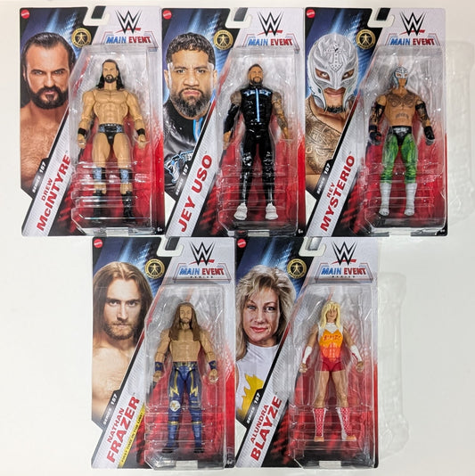 Main Event 157 - Set of 5 (Alundra Blaze, Drew McIntyre, Jey Uso, Nathan Frazer, & Rey Mysterio)