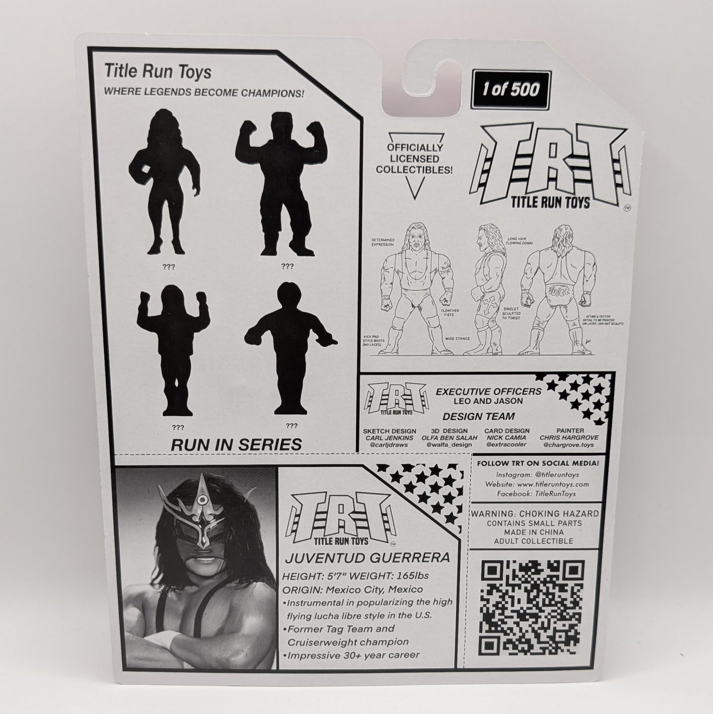 Title Run Toys Series 1 - Set of 5 (Danny Davis, Ernest Miller, Juventud Guerrera, Paul Orndorff & Wrath)