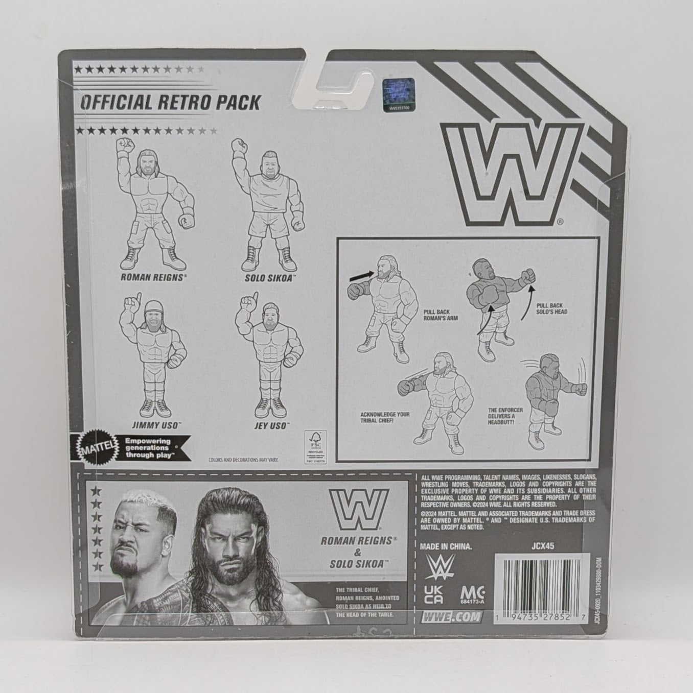 Retro Ringside Exclusive Samona Bloodline Roman Reigns & Solo Sikoa
