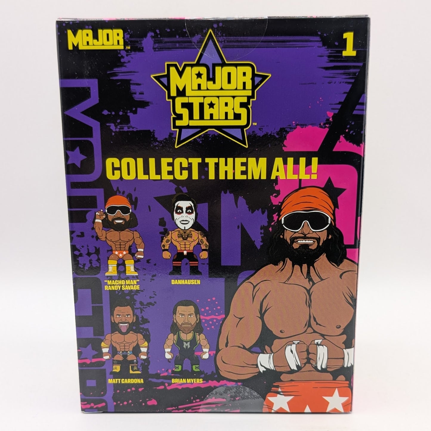 Major Stars 1 - Set of 4 (Brian Myers, Danhausen, Macho Man Randy Savage, & Matt Cardona)