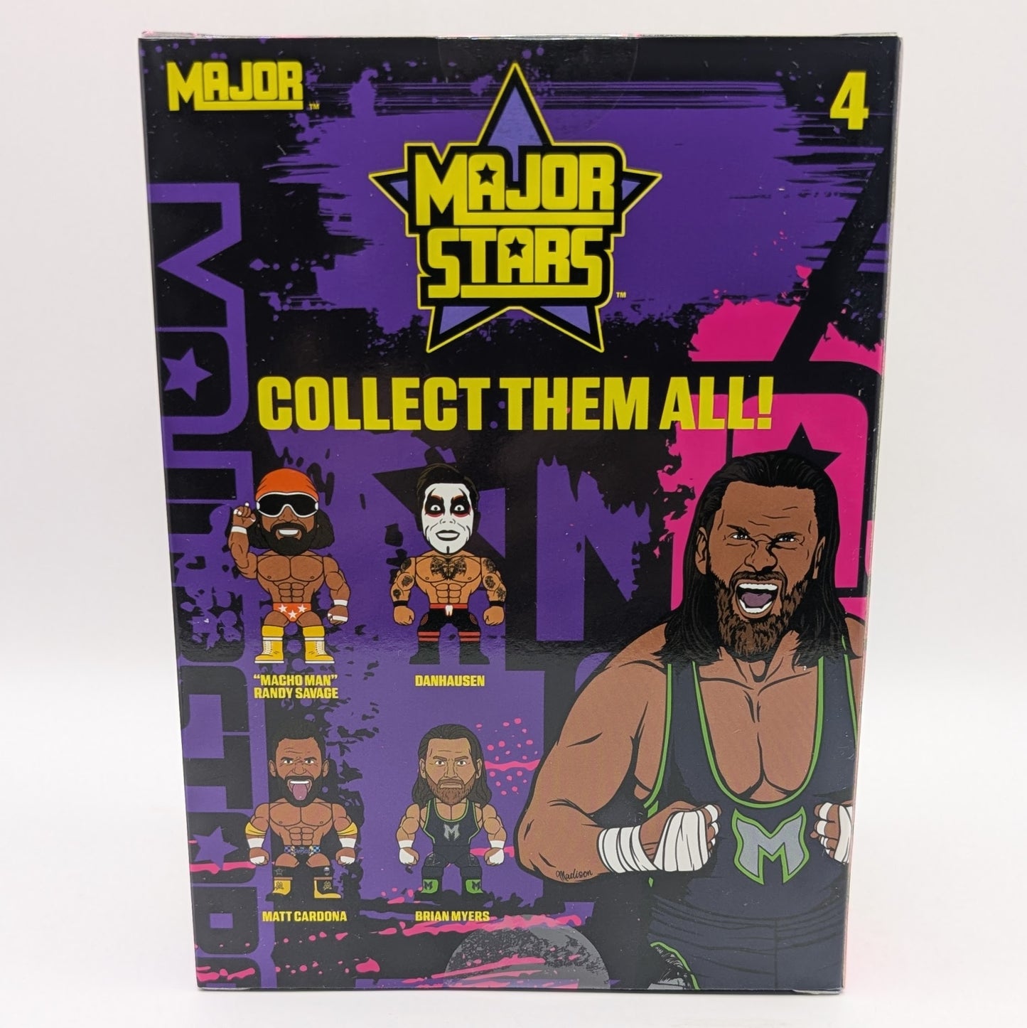 Major Stars 1 - Set of 4 (Brian Myers, Danhausen, Macho Man Randy Savage, & Matt Cardona)