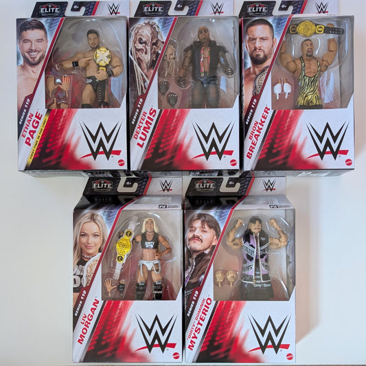 Elite 119 - Set of 5 (Bron Breakker, Dexter Lumis, Dominik Mysterio, Ethan Page, & Liv Morgan)