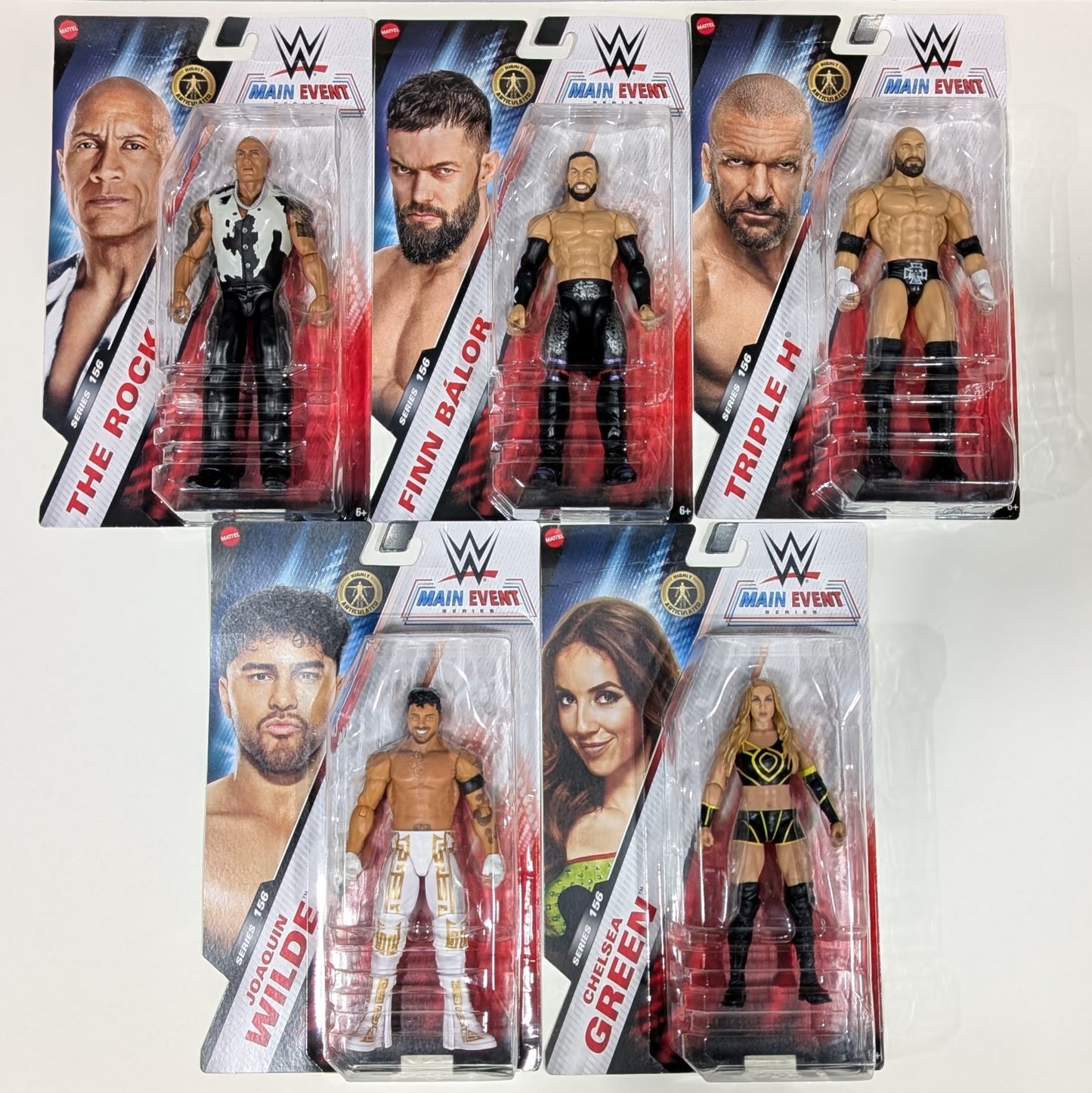 Main Event 156 - Set of 5 (Chelsea Green, Finn Balor, Joaquin Wilde, The Rock, & Triple H)