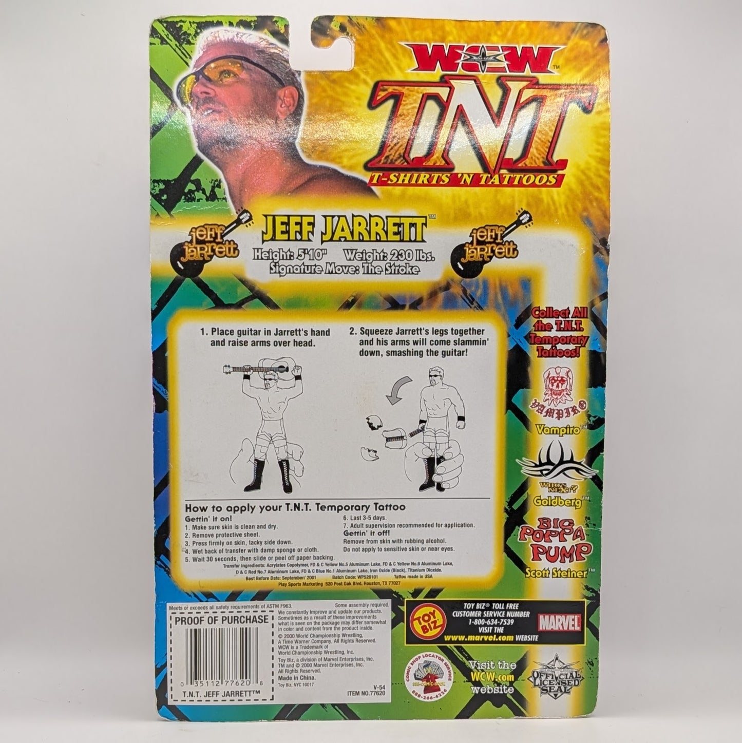 WCW Toybiz T.N.T. Jeff Jarrett *SIGNED*
