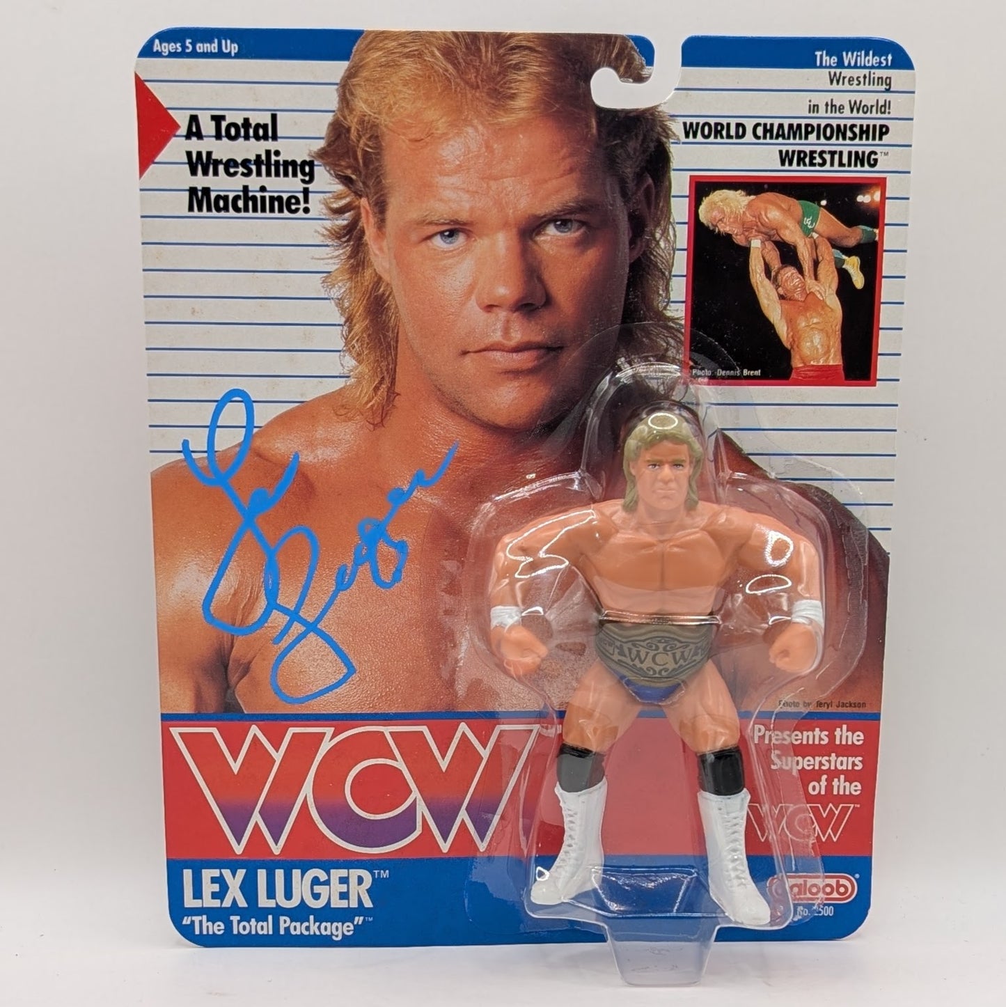WCW Galoob 1 Lex Luger *SIGNED*