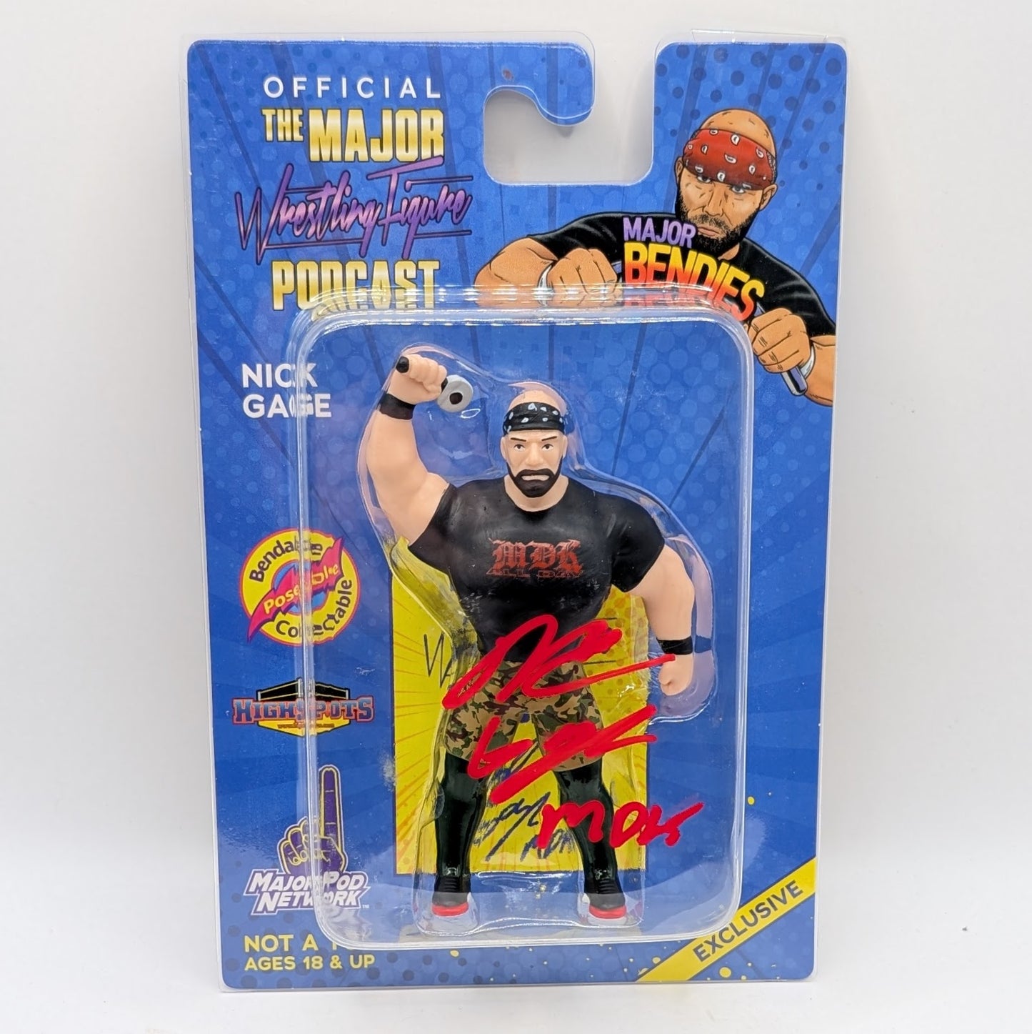 Major Bendies Highspots Exclusive Nick Gage *SIGNED*