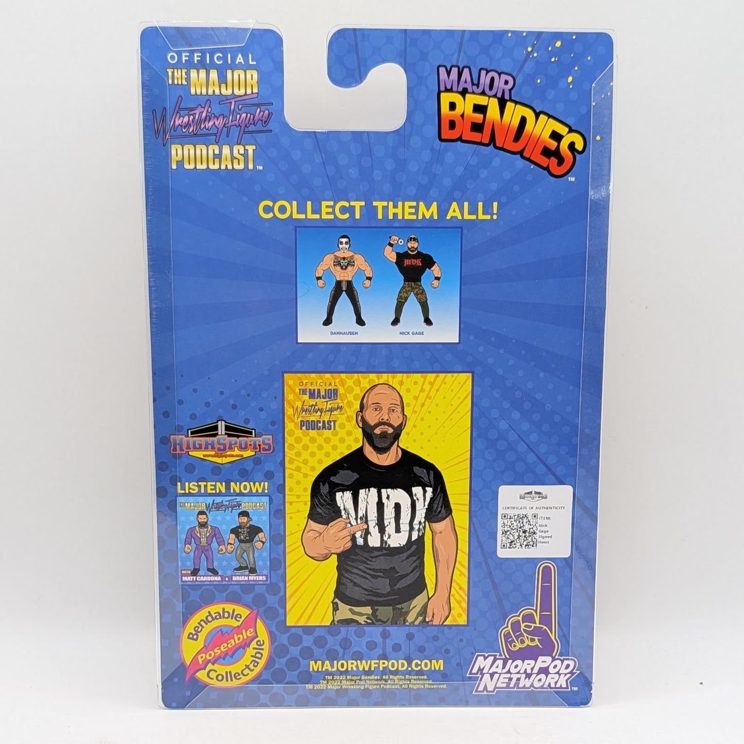 Major Bendies Highspots Exclusive Nick Gage *SIGNED*