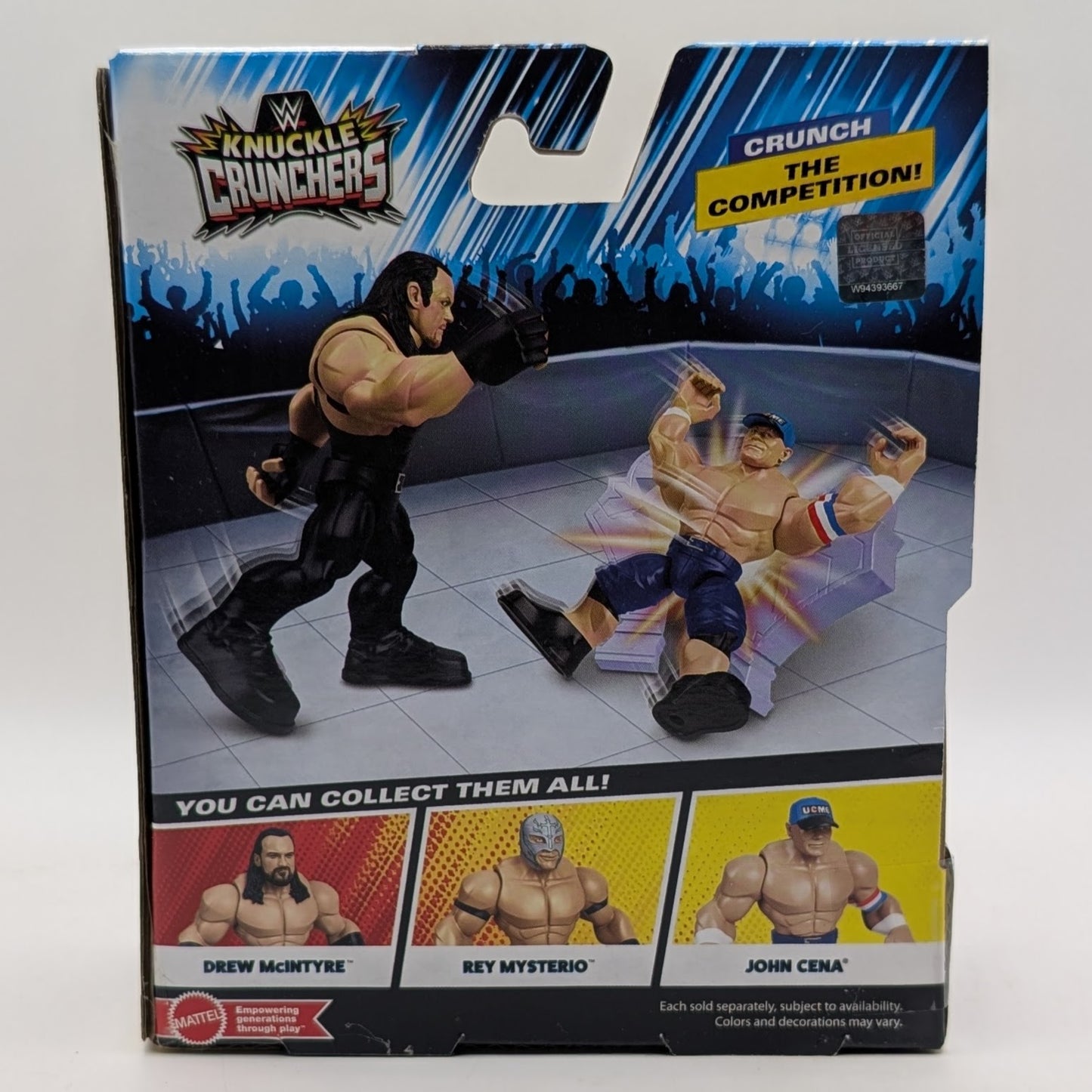 Mattel WWE Knuckle Crunchers 6 - Set of 4 (Drew McIntyre, John Cena, Rey Mysterio, & The Undertaker)