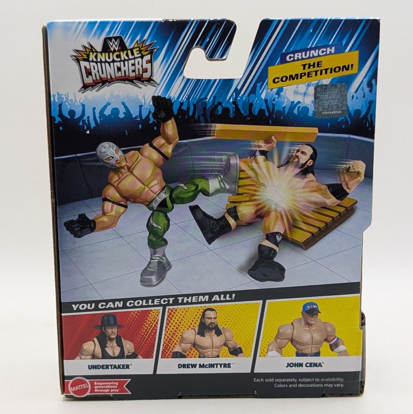 Mattel WWE Knuckle Crunchers 6 - Set of 4 (Drew McIntyre, John Cena, Rey Mysterio, & The Undertaker)