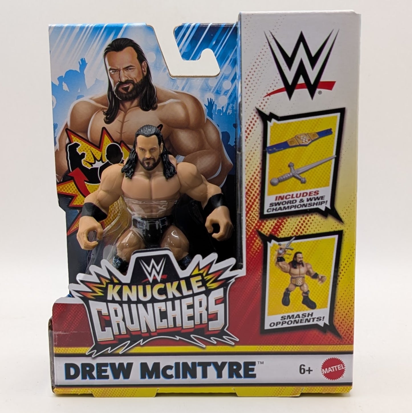 Mattel WWE Knuckle Crunchers 6 - Set of 4 (Drew McIntyre, John Cena, Rey Mysterio, & The Undertaker)