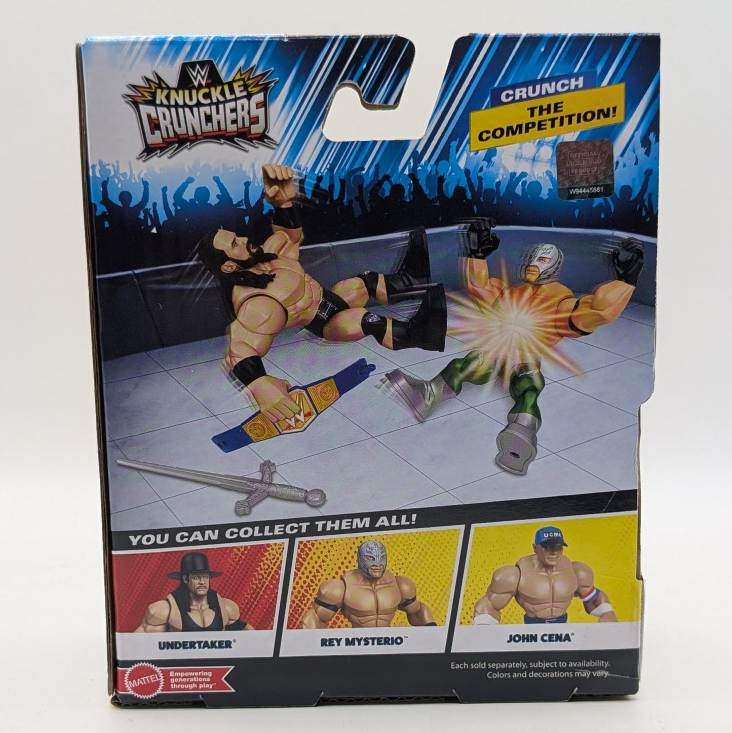 Mattel WWE Knuckle Crunchers 6 - Set of 4 (Drew McIntyre, John Cena, Rey Mysterio, & The Undertaker)