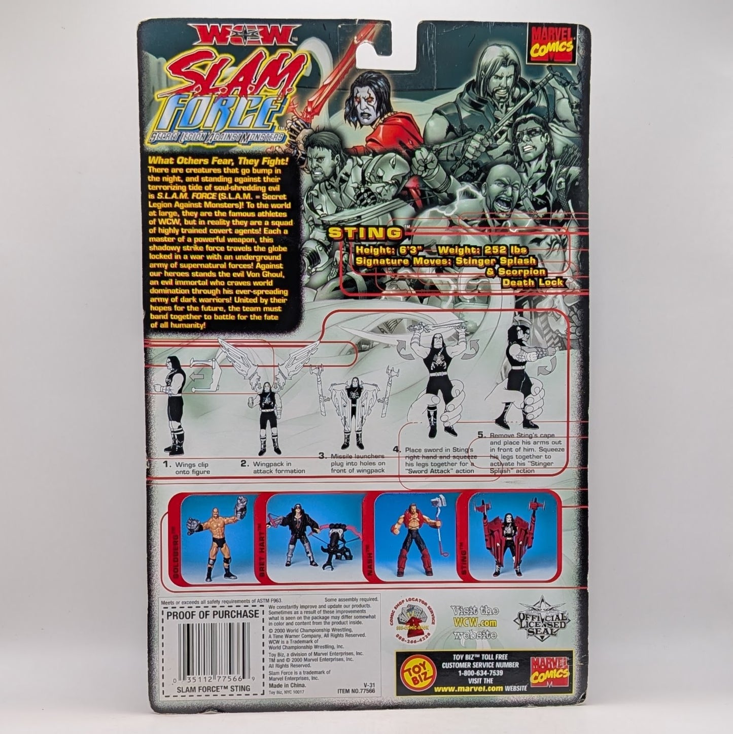 WCW Toybiz S.L.A.M. Force Sting