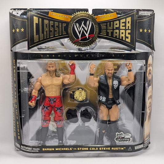 Classic Superstars WWE Shop Exclusive Wrestlemania XIV Shawn Michaels vs. 'Stone Cold' Steve Austin