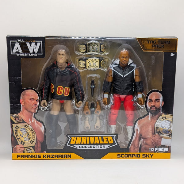 AEW Unrivaled Amazon Exclusive Tag Team pack Frankie Kazarian & Scorpio Sky
