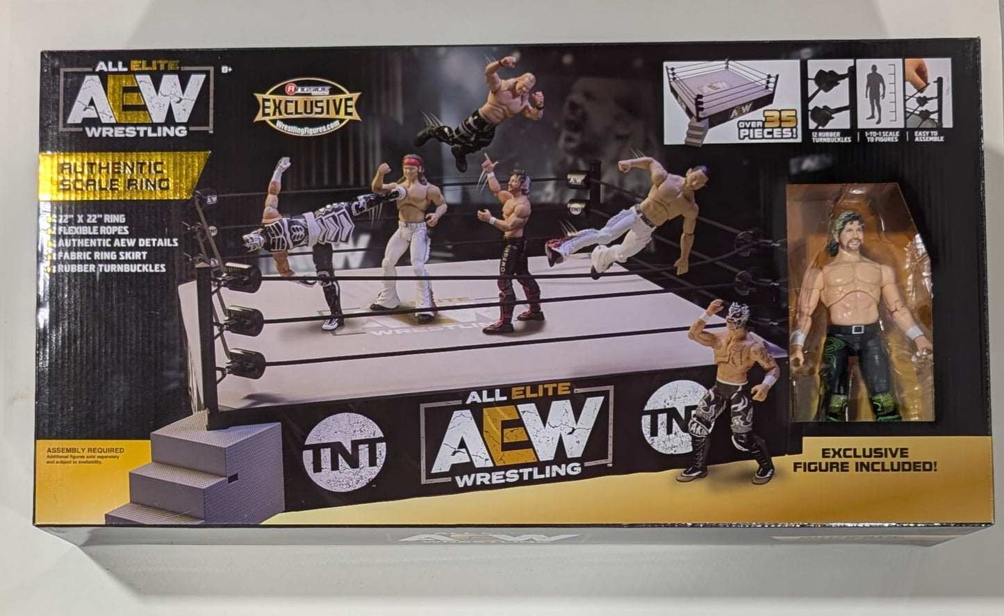 AEW Unrivaled Ringside Exclusive Authentic Scale Ring with Kenny Omega