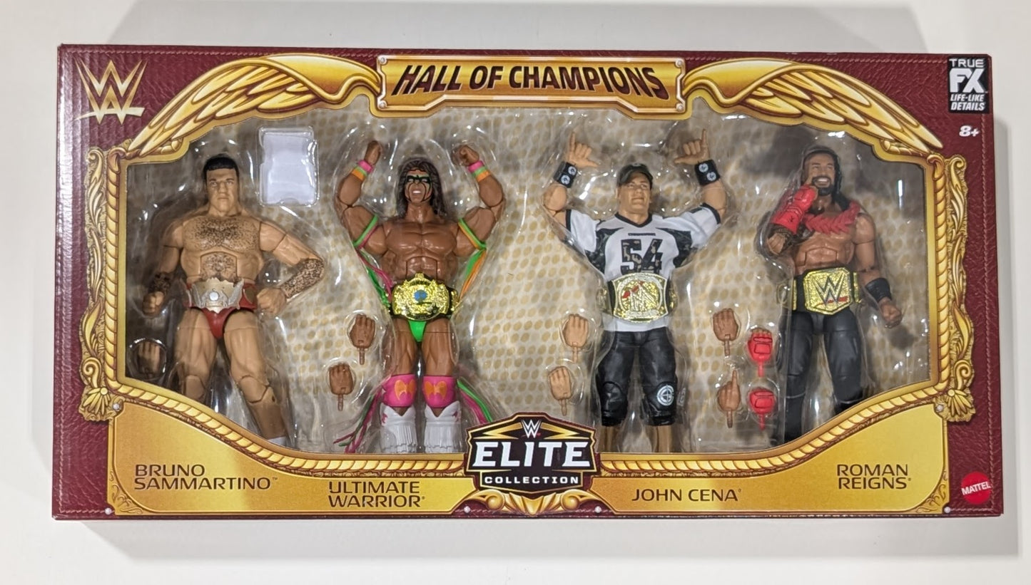 Elite Boxset Hall of Champions (Bruno Sammartino, Ultimate Warrior, John Cena, & Roman Reigns)