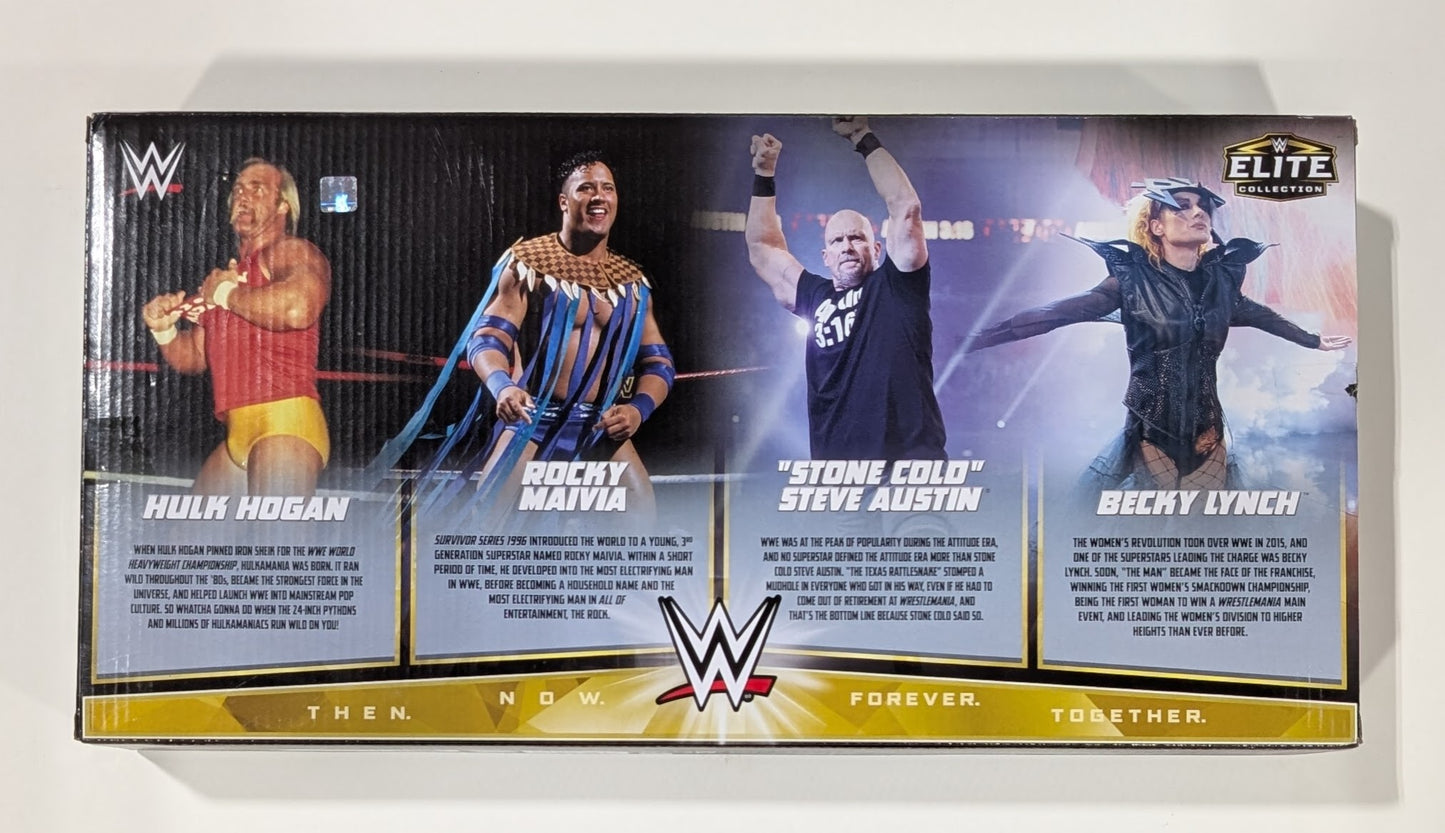 Elite Boxset - Then Now Forever Together 4-Pack: 'Stone Cold' Steve Austin, Becky Lynch, Rocky Maivia (The Rock) and Hulk Hogan