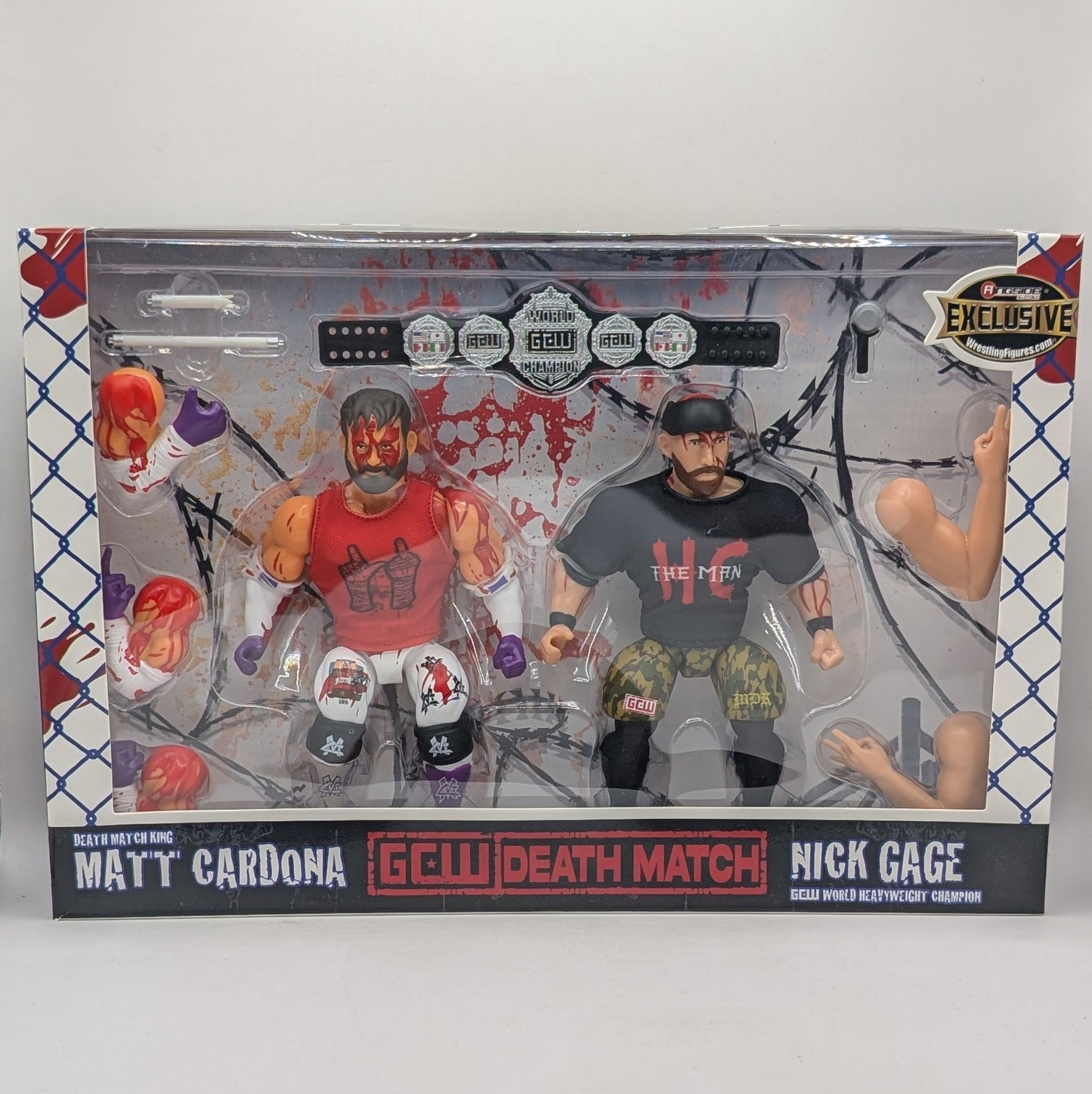 Ringside Collectibles Bell to Bell GCW 2-Pack Matt Cardona vs. Nick Gage