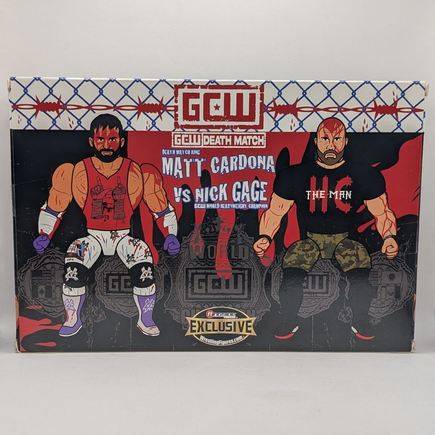 Ringside Collectibles Bell to Bell GCW 2-Pack Matt Cardona vs. Nick Gage