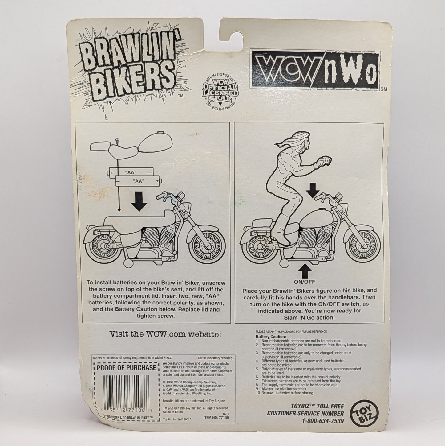 WCW Toybiz Brawlin' Bikers 1 Sting