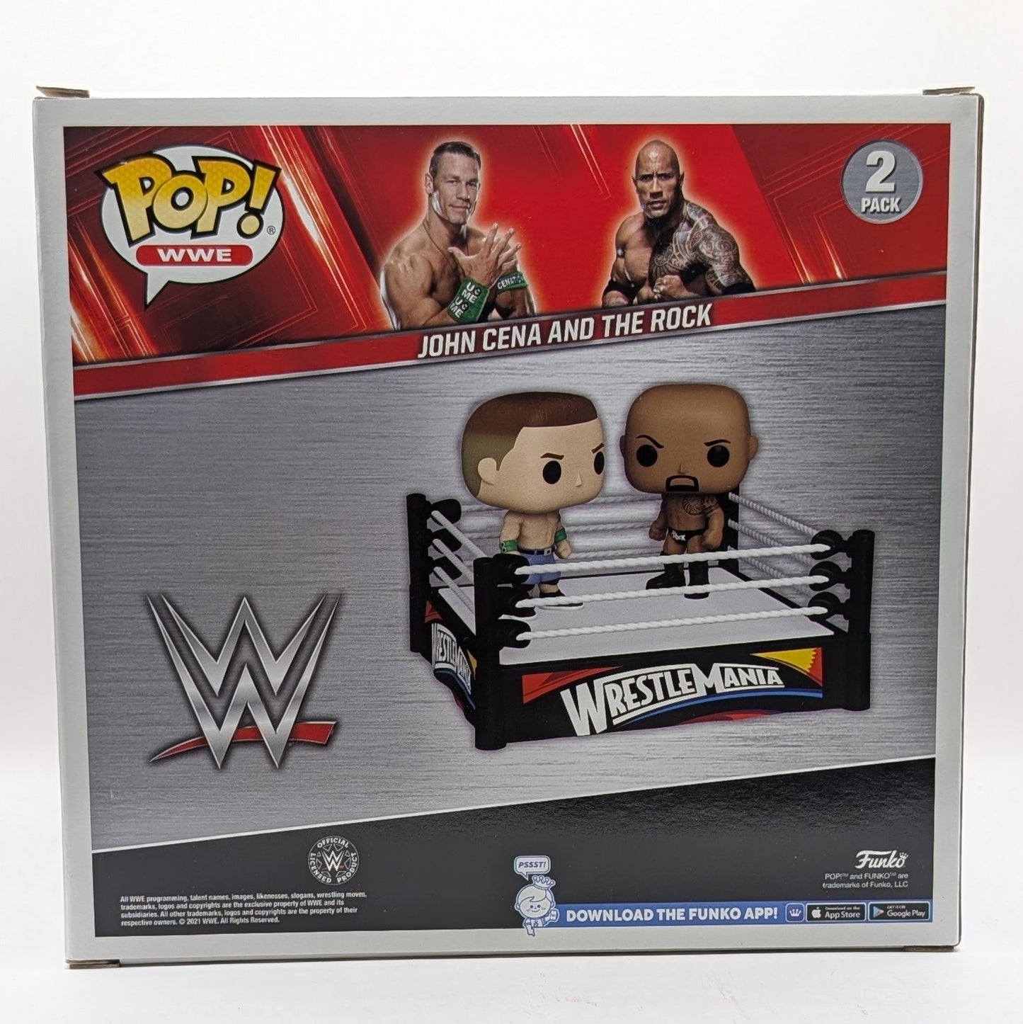 Funko POP! WWE 2-Pack John Cena vs. The Rock (Wrestlemania)