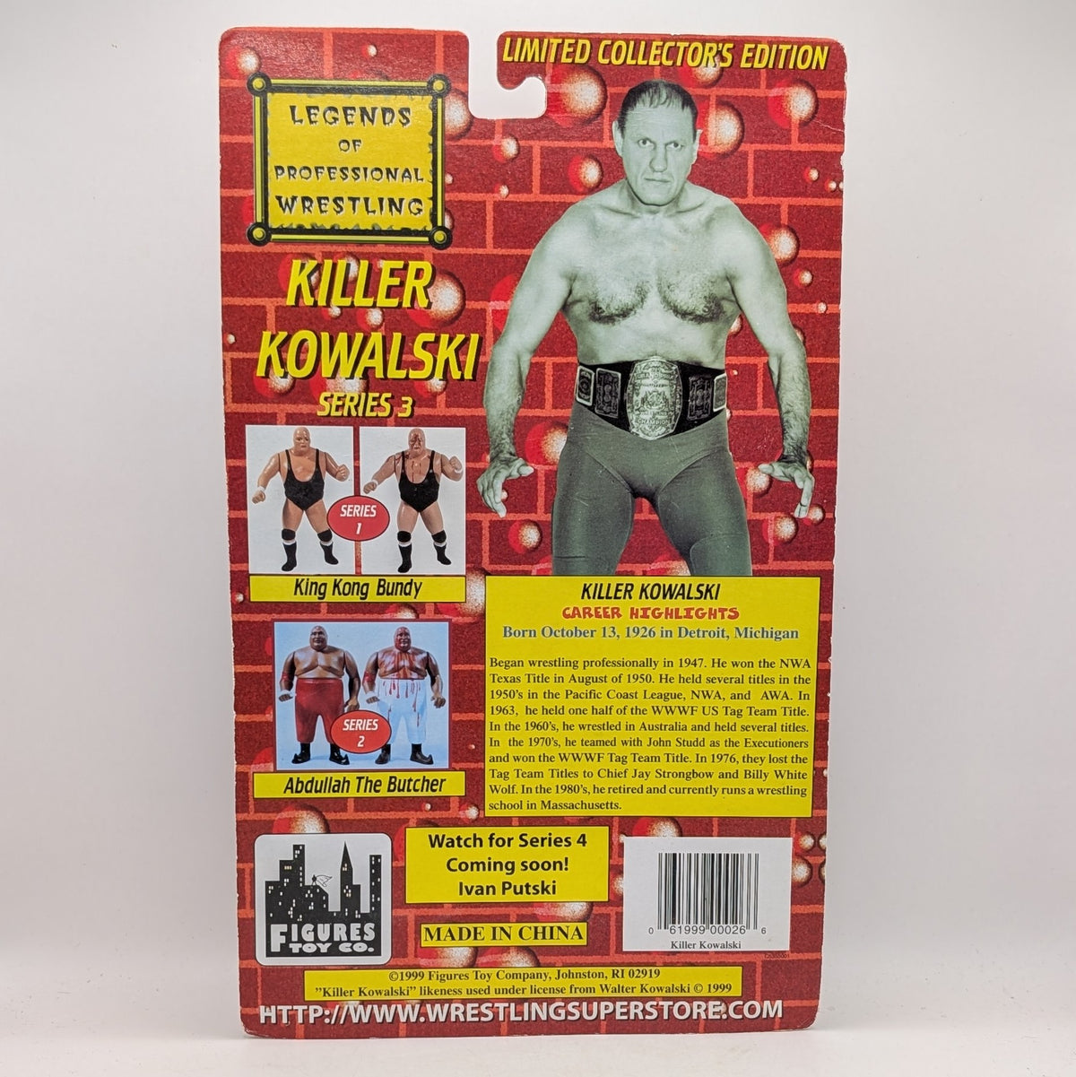 FTC Legends of Professional Wrestling 3 Killer Kowalski