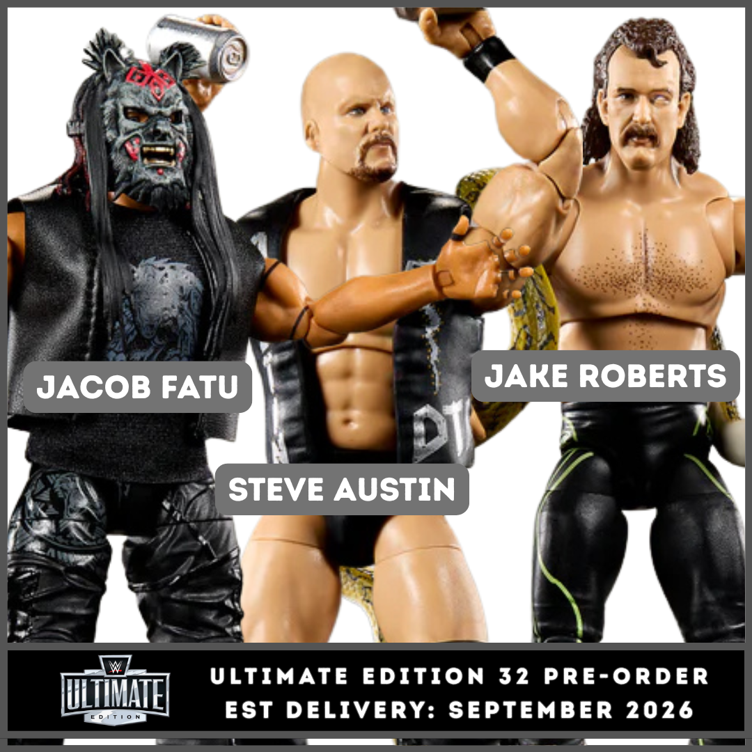 ***PRE-ORDER*** Ultimate Edition 32 - Set of 3 (Jacob Fatu, Jake Roberts, & 'Stone Cold' Steve Austin)