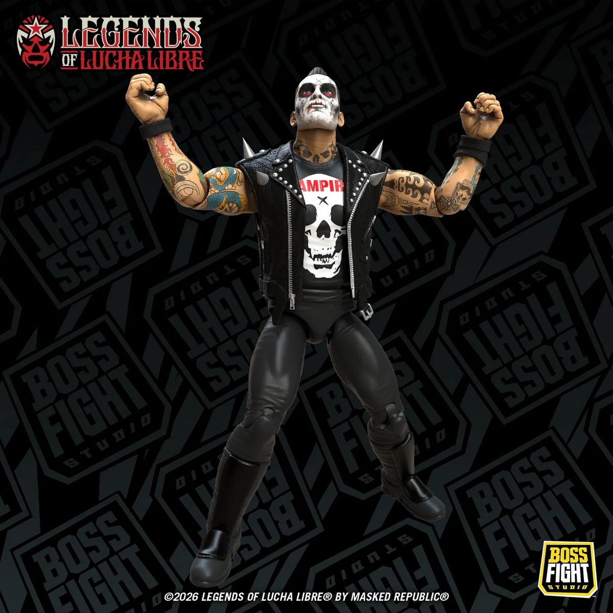 ***PRE-ORDER*** Boss Fight Legends of Lucha Libre Fanaticos Resurrected Vampiro